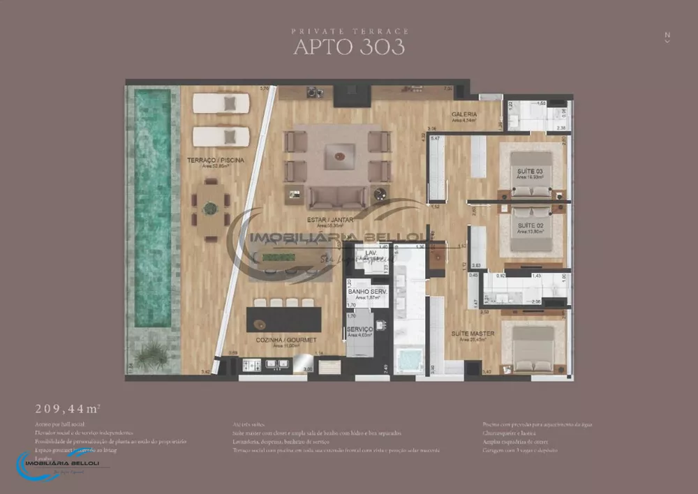 Apartamento, 3 quartos, 244 m² - Foto 2