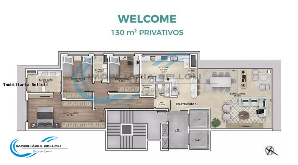 Apartamento, 3 quartos, 130 m² - Foto 7