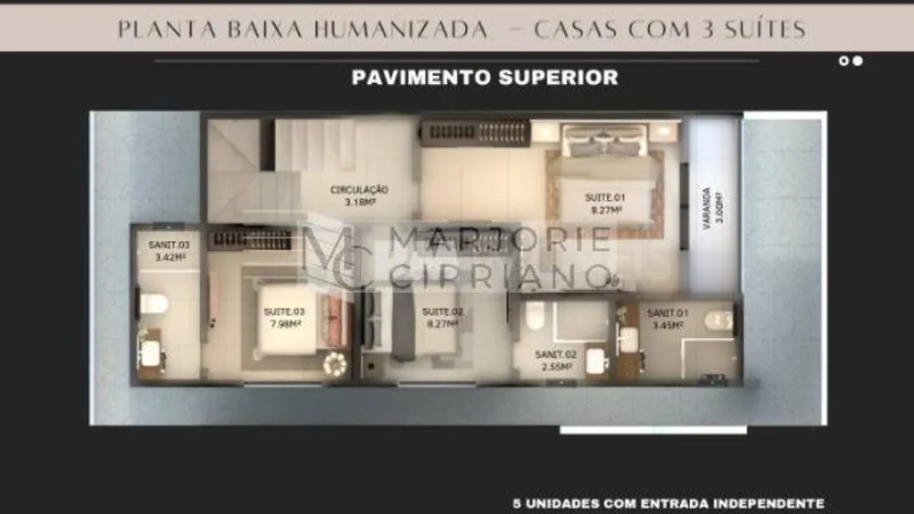 Casa, 3 quartos, 105 m² - Foto 1