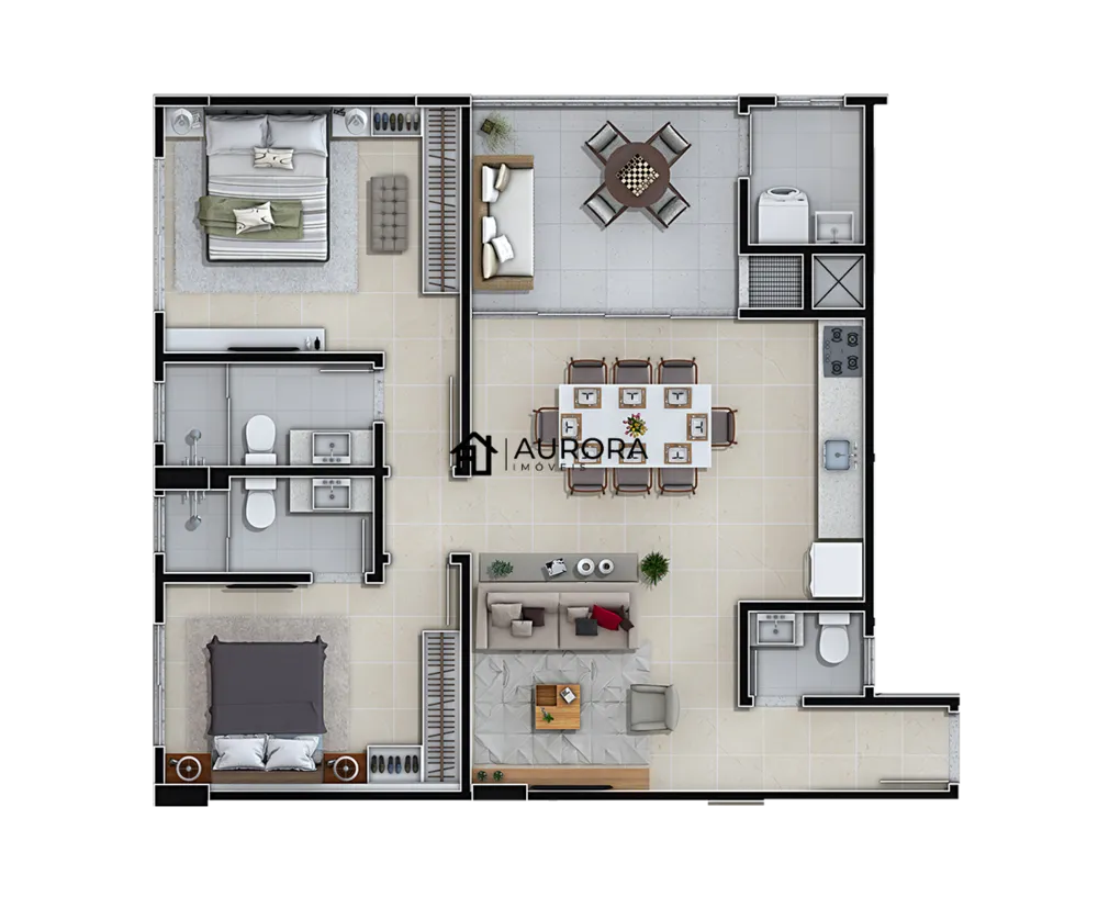 Apartamento, 2 quartos - Foto 1
