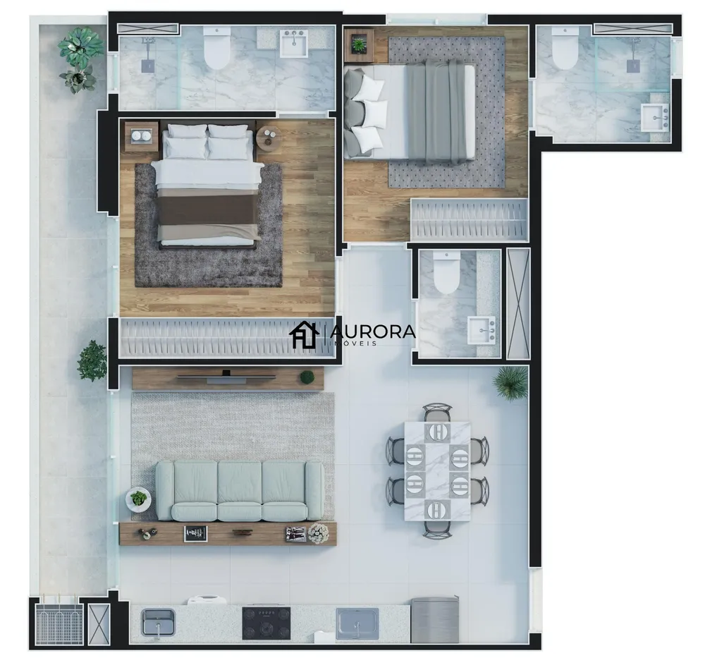 Apartamento, 2 quartos, 80 m² - Foto 1