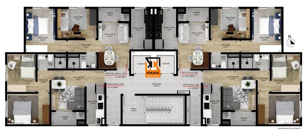 Apartamento, 2 quartos, 49 m² - Foto 11