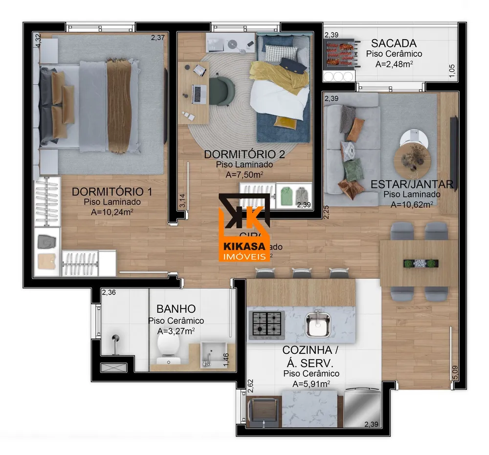 Apartamento, 2 quartos, 49 m² - Foto 10