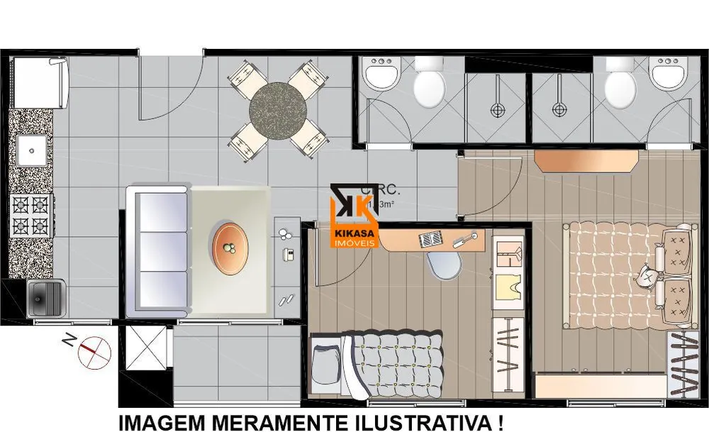 Apartamento, 2 quartos, 51 m² - Foto 6