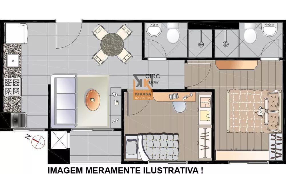 Apartamento, 2 quartos, 51 m² - Foto 2