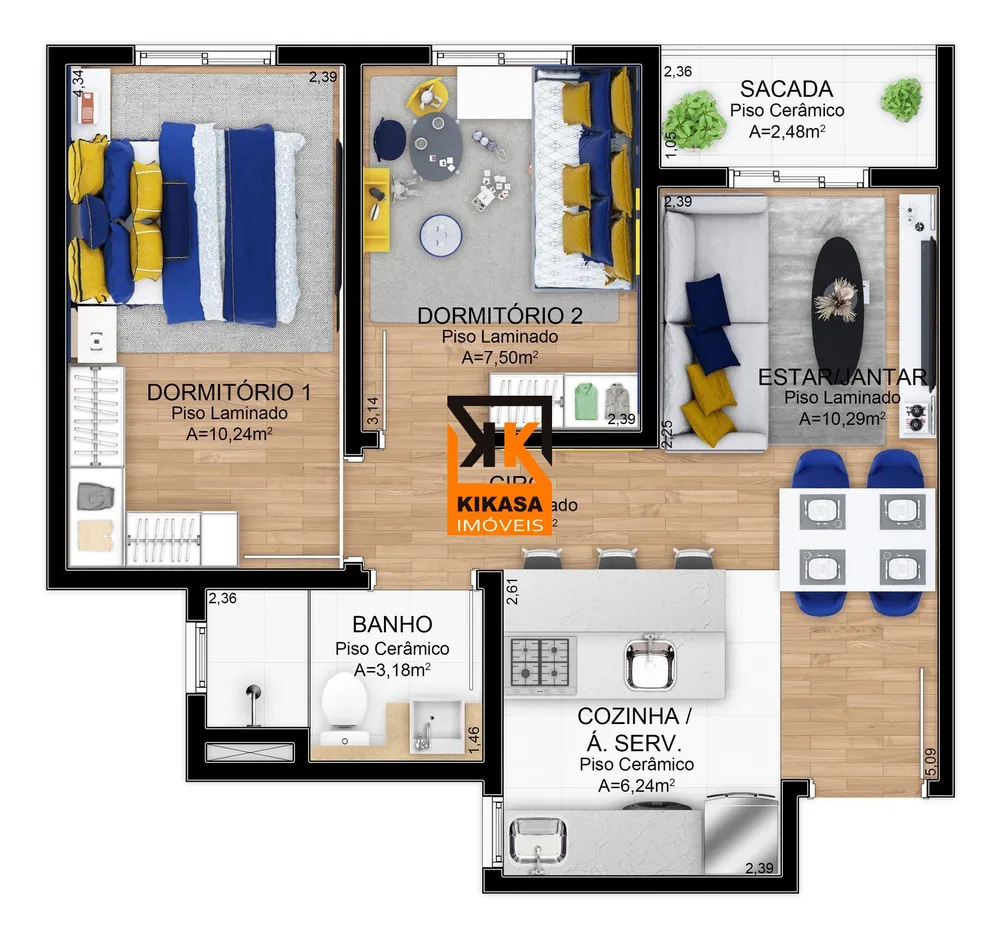 Apartamento, 2 quartos, 49 m² - Foto 8