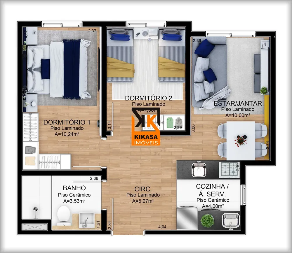 Apartamento, 2 quartos, 47 m² - Foto 7