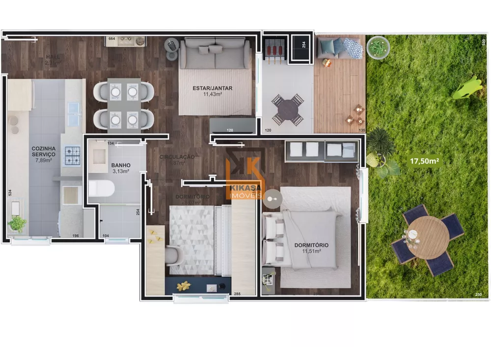 Apartamento, 2 quartos, 57 m² - Foto 1