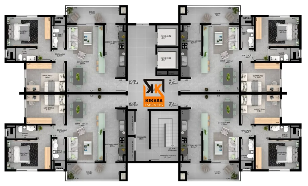 Apartamento, 2 quartos, 80 m² - Foto 13