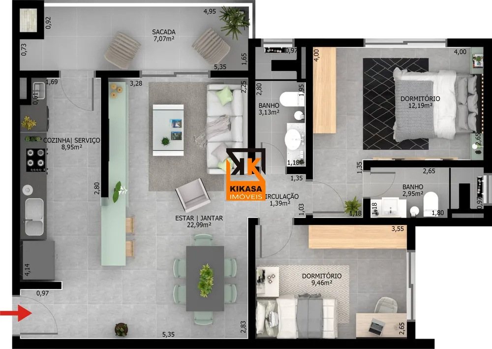 Apartamento, 2 quartos, 80 m² - Foto 4