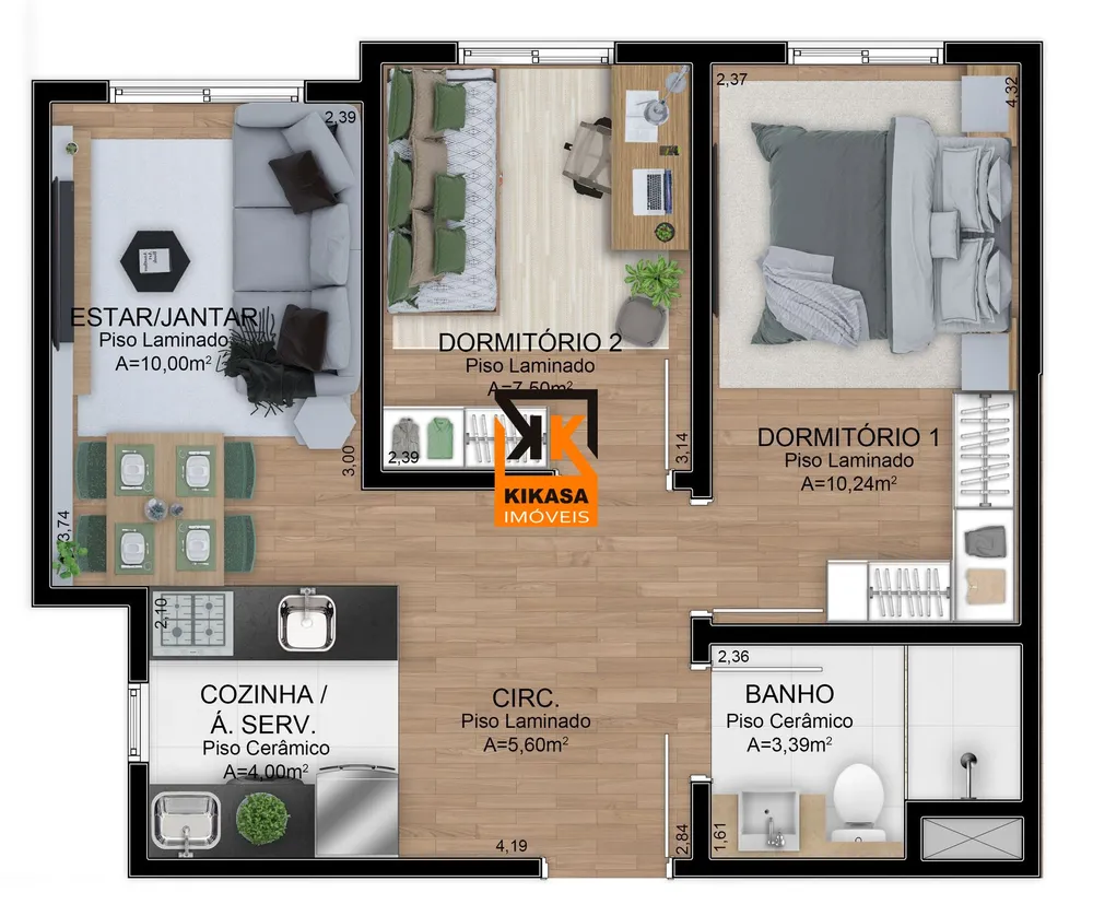 Apartamento, 2 quartos, 47 m² - Foto 10