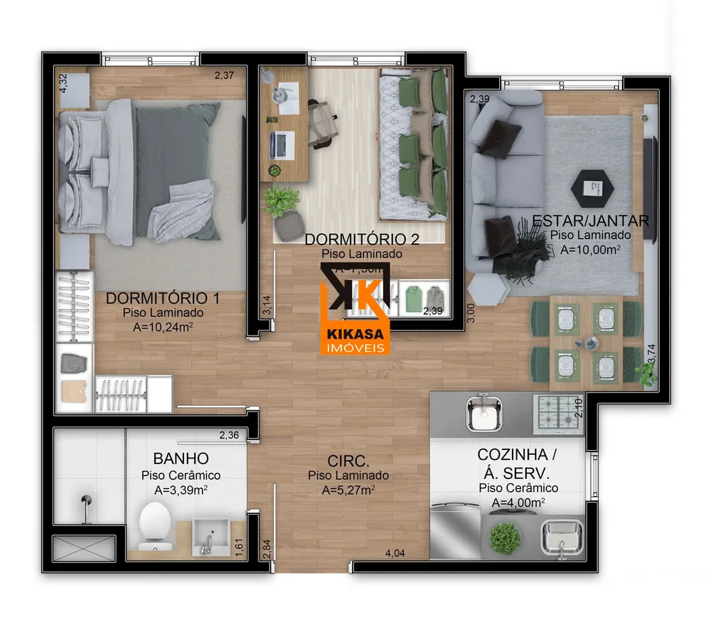 Apartamento, 2 quartos, 47 m² - Foto 9
