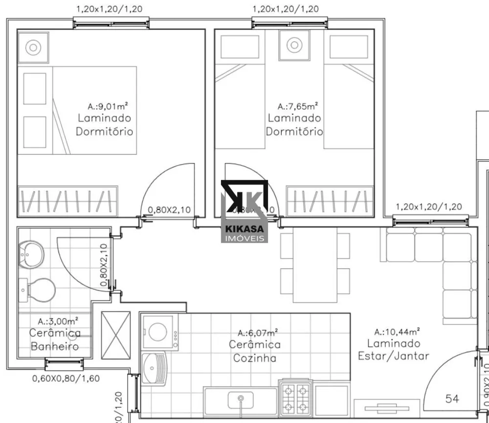 Apartamento, 2 quartos, 42 m² - Foto 14
