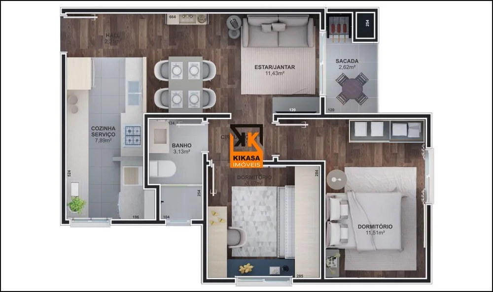 Apartamento, 2 quartos, 57 m² - Foto 4