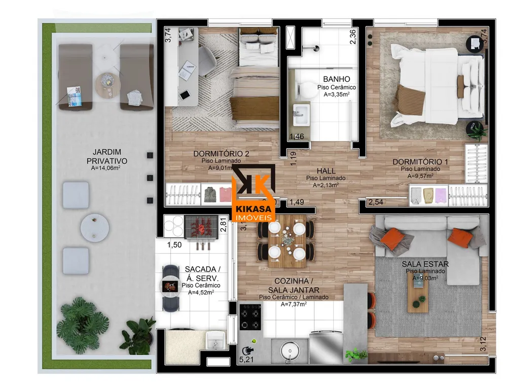 Apartamento, 2 quartos, 50 m² - Foto 6