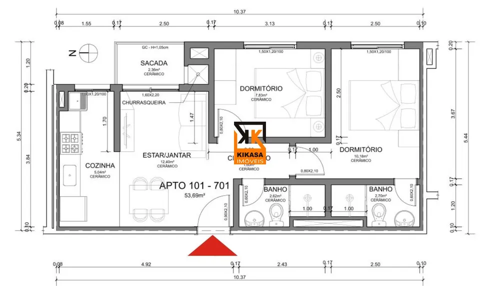 Apartamento, 2 quartos, 66 m² - Foto 7