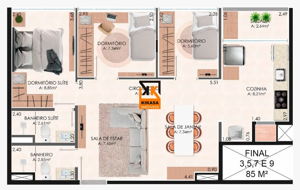 Apartamento, 2 quartos, 65 m² - Foto 11