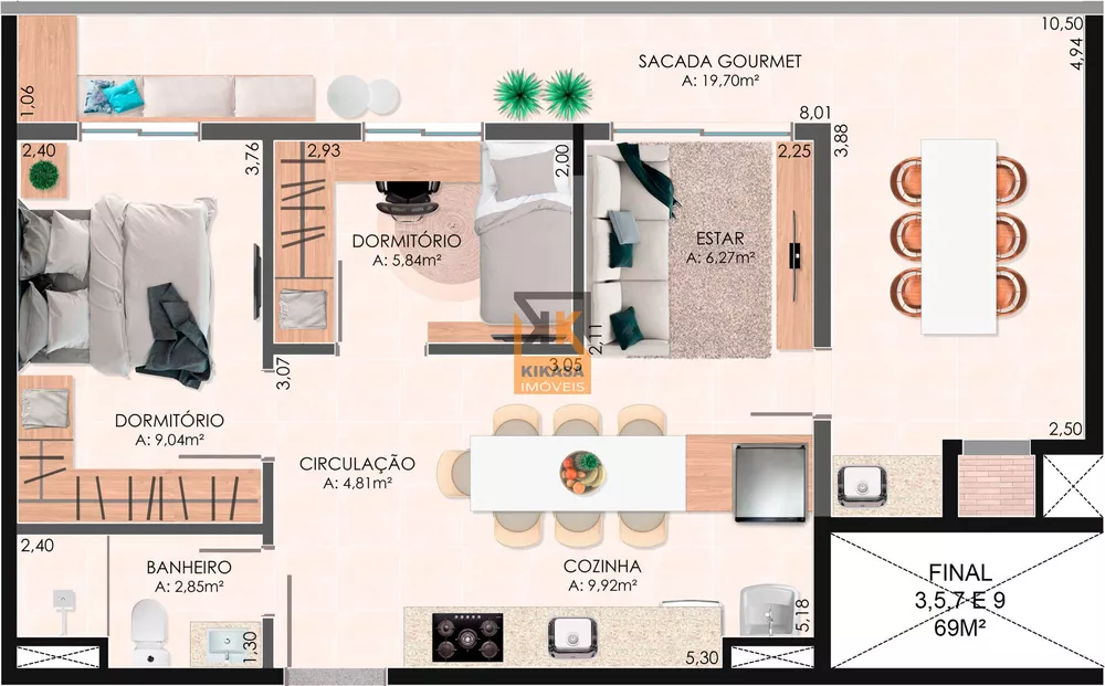 Apartamento, 2 quartos, 65 m² - Foto 4