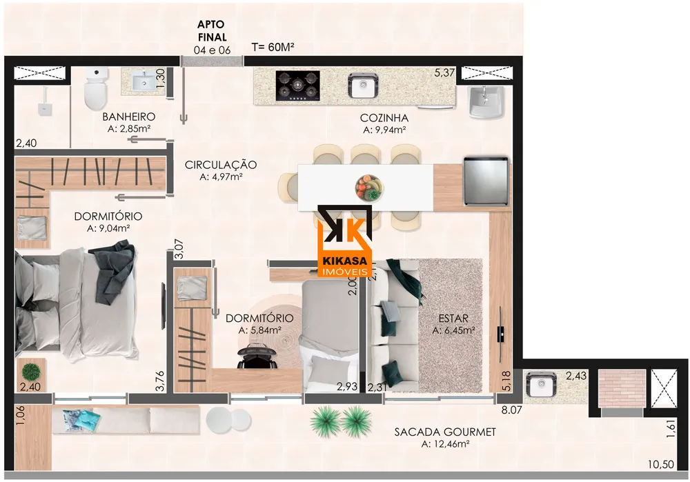 Apartamento, 2 quartos, 65 m² - Foto 15