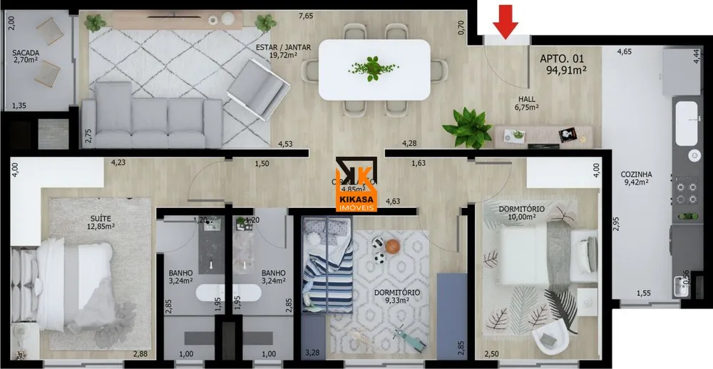 Apartamento, 3 quartos, 94 m² - Foto 13