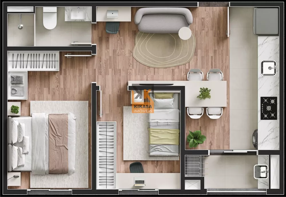 Apartamento, 2 quartos, 46 m² - Foto 3