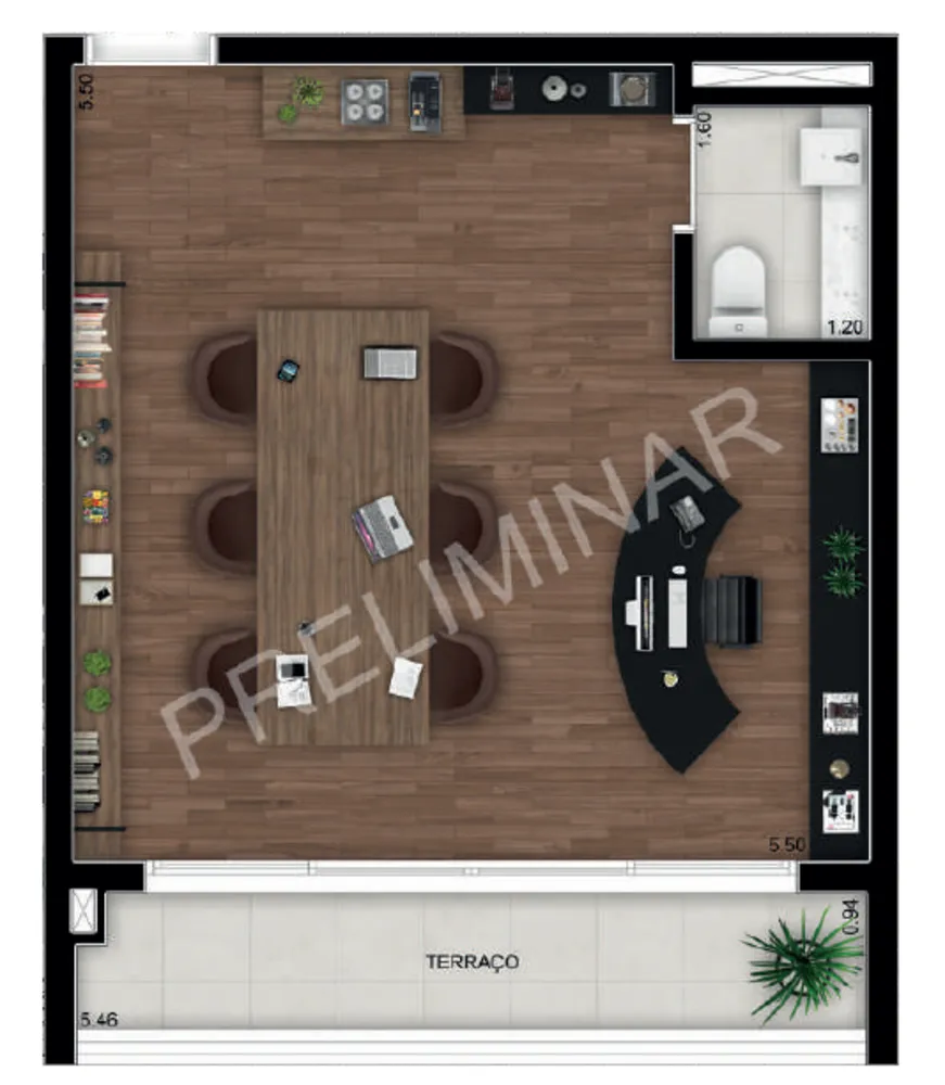 Sala-Conjunto, 40 m² - Foto 2