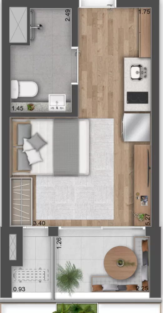 Apartamento, 1 quarto, 26 m² - Foto 4
