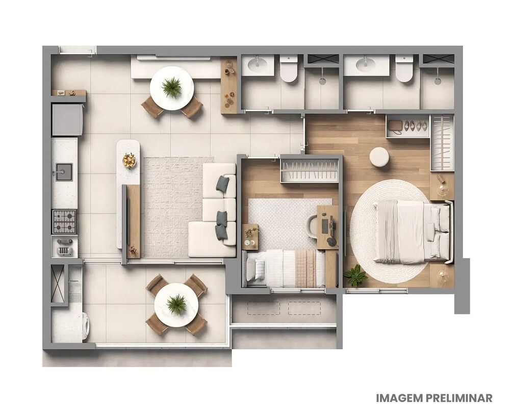 Apartamento, 3 quartos, 77 m² - Foto 2