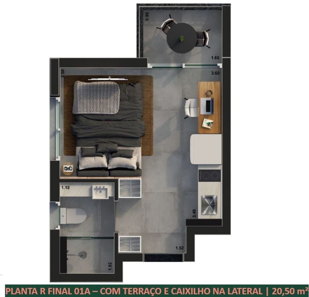 Apartamento, 1 quarto, 22 m² - Foto 11