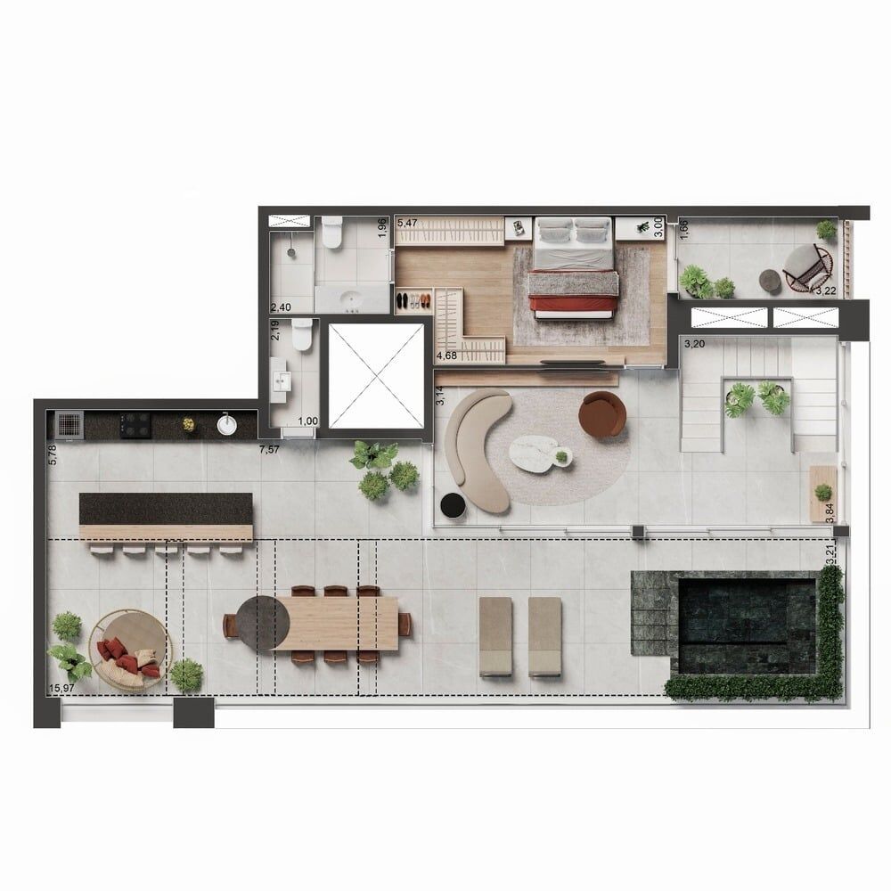 Cobertura, 3 quartos, 143 m² - Foto 4