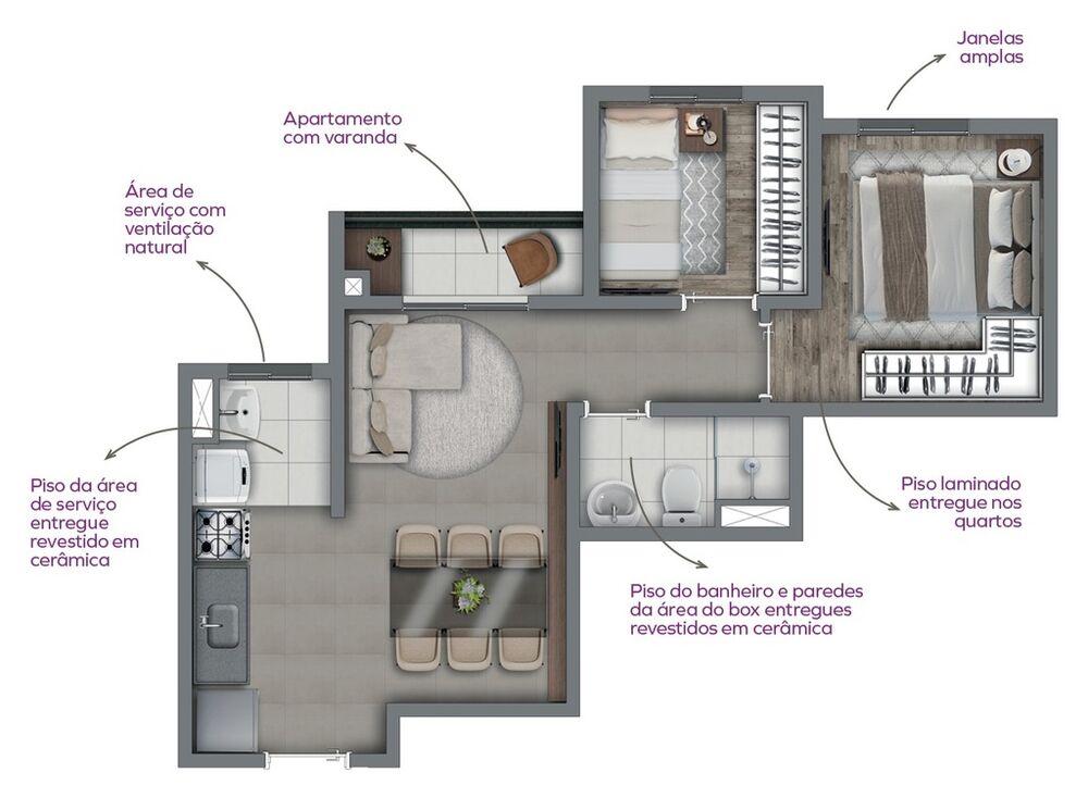 Apartamento, 2 quartos, 33 m² - Foto 8
