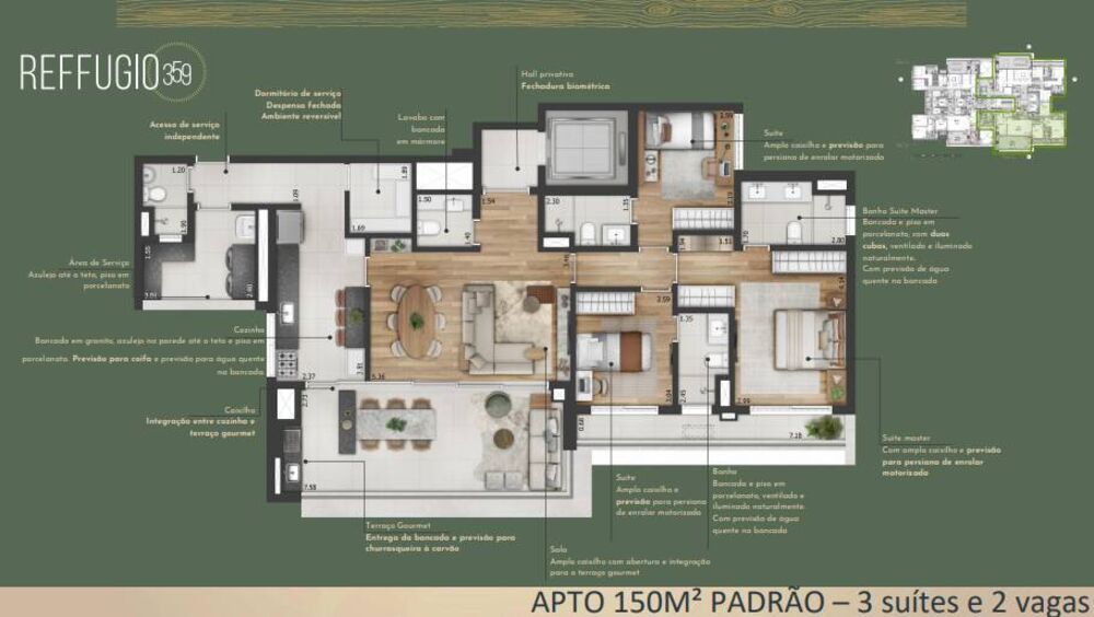 Apartamento à venda com 3 quartos, 150m² - Foto 2