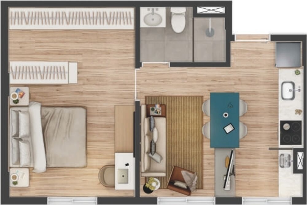 Apartamento, 1 quarto, 34 m² - Foto 8