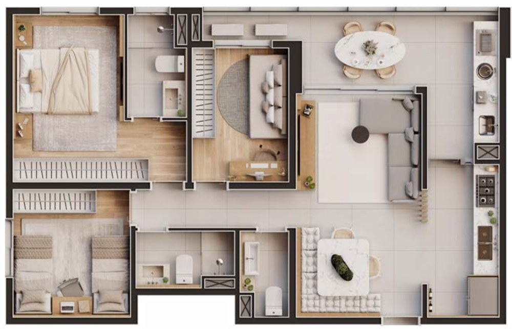Apartamento, 3 quartos, 89 m² - Foto 3