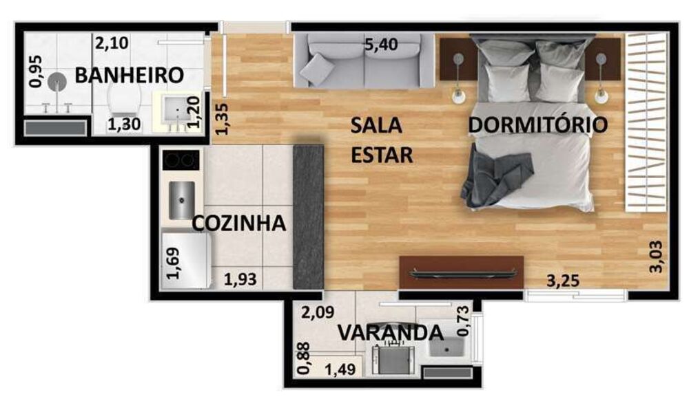 Apartamento, 2 quartos, 61 m² - Foto 4