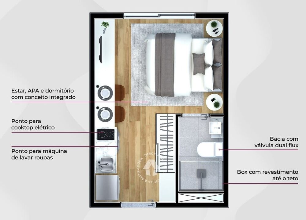 Apartamento, 1 quarto, 29 m² - Foto 1