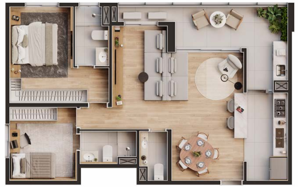 Cobertura, 3 quartos, 226 m² - Foto 2