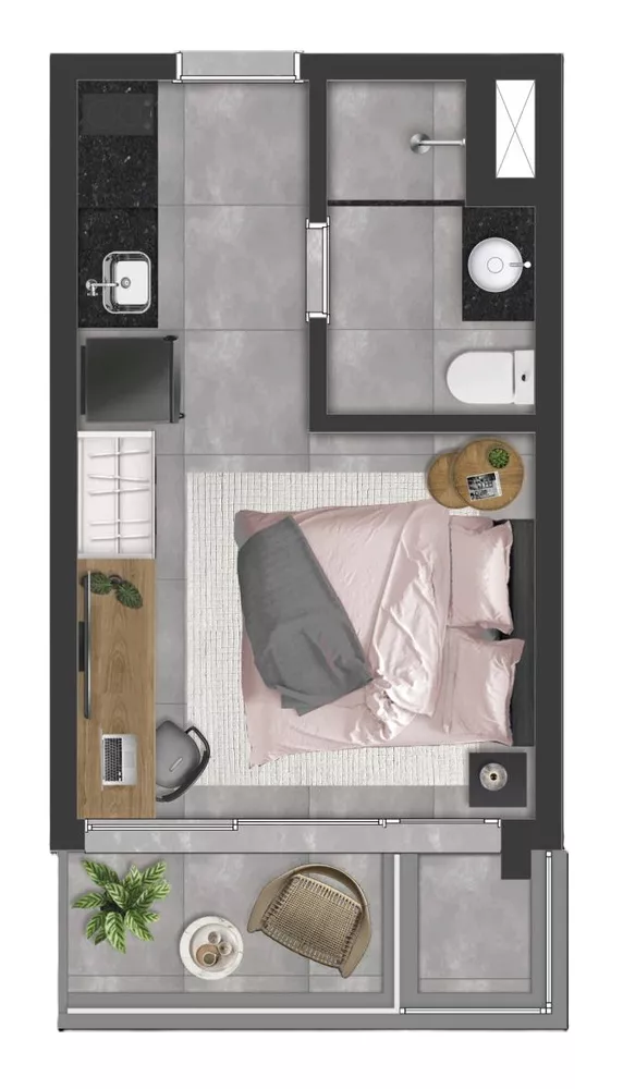 Apartamento, 1 quarto, 41 m² - Foto 3