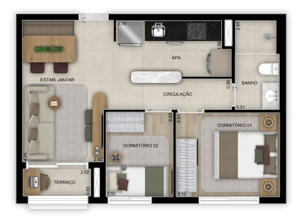 Apartamento, 1 quarto, 39 m² - Foto 7