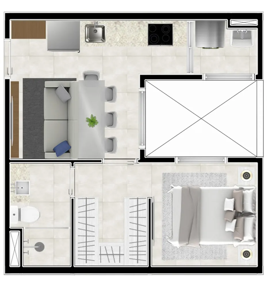 Apartamento, 1 quarto, 25 m² - Foto 3