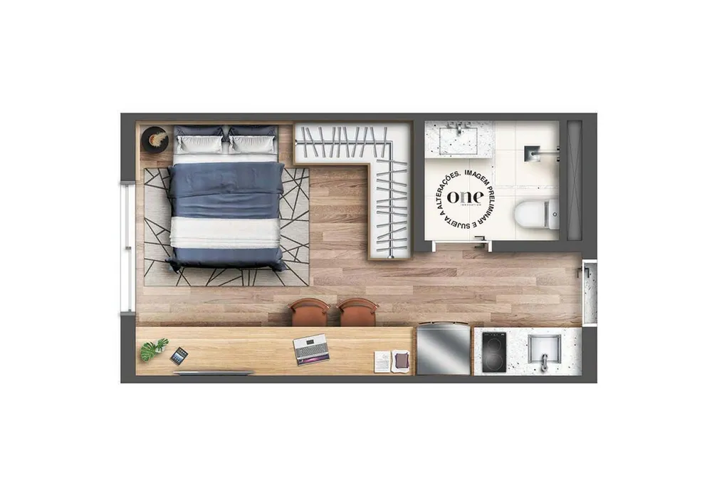Apartamento, 1 quarto, 25 m² - Foto 1