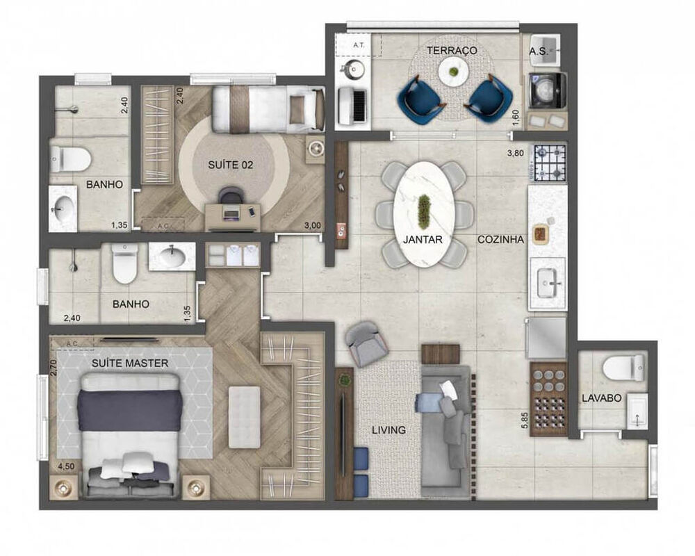 Apartamento, 1 quarto, 83 m² - Foto 12