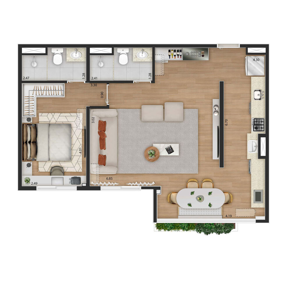 Apartamento à venda com 3 quartos, 75m² - Foto 7