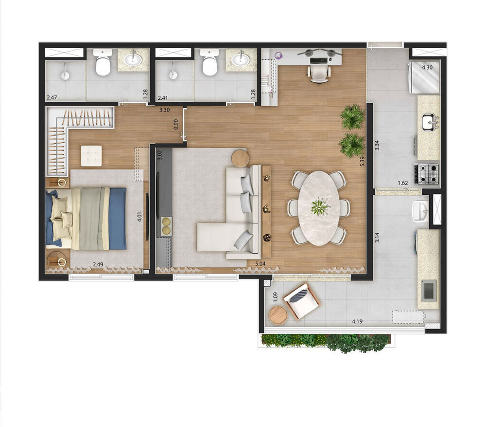 Apartamento à venda com 3 quartos, 75m² - Foto 6