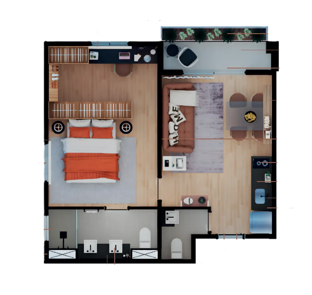 Apartamento, 2 quartos, 48 m² - Foto 4