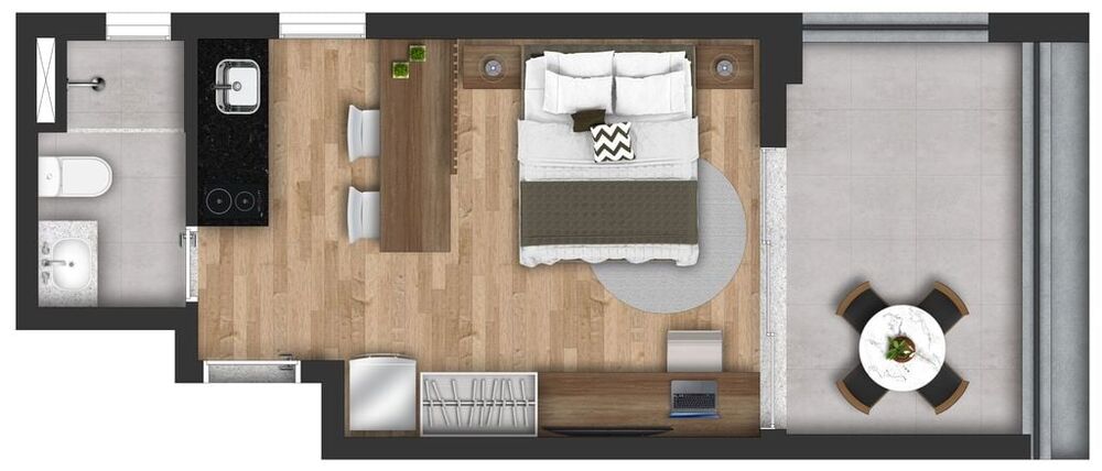 Apartamento, 1 quarto, 36 m² - Foto 3