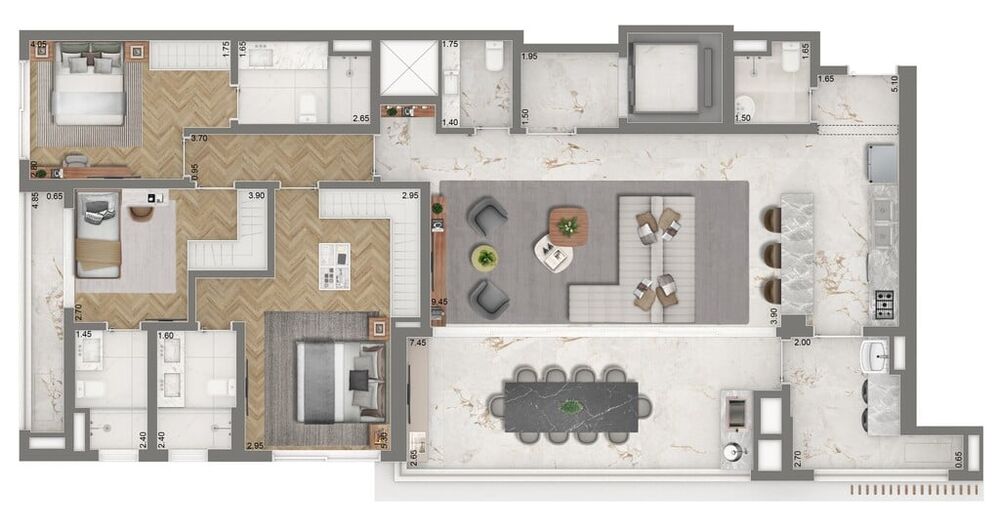 Apartamento, 3 quartos, 335 m² - Foto 3