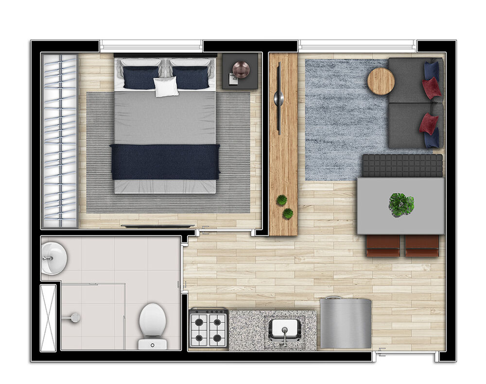 Apartamento, 1 quarto, 25 m² - Foto 8