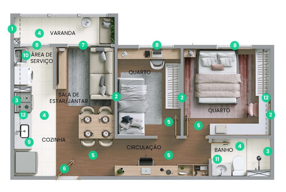 Apartamento, 2 quartos, 42 m² - Foto 4