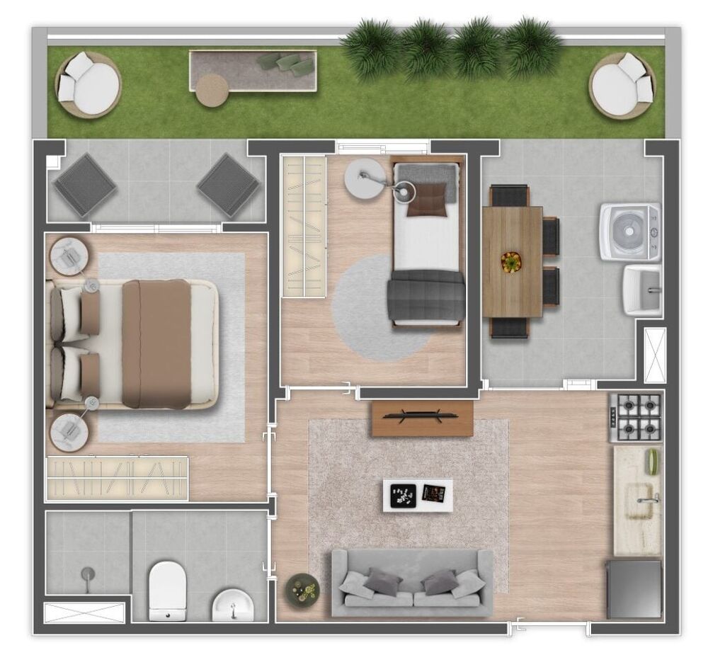 Apartamento, 2 quartos, 42 m² - Foto 1